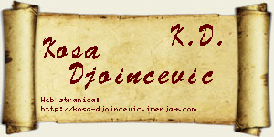 Kosa Đoinčević vizit kartica